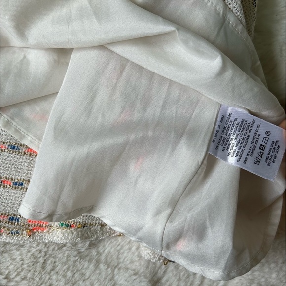 Maeve Orange Cream Fit and Flare Midi Skirt 6 - Picture 3 of 4